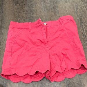Crown & Ivy High Waist Pink Scalloped Shorts